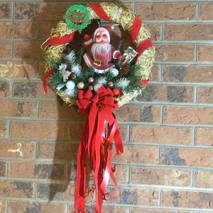 Christmas Santa Holiday Wreath